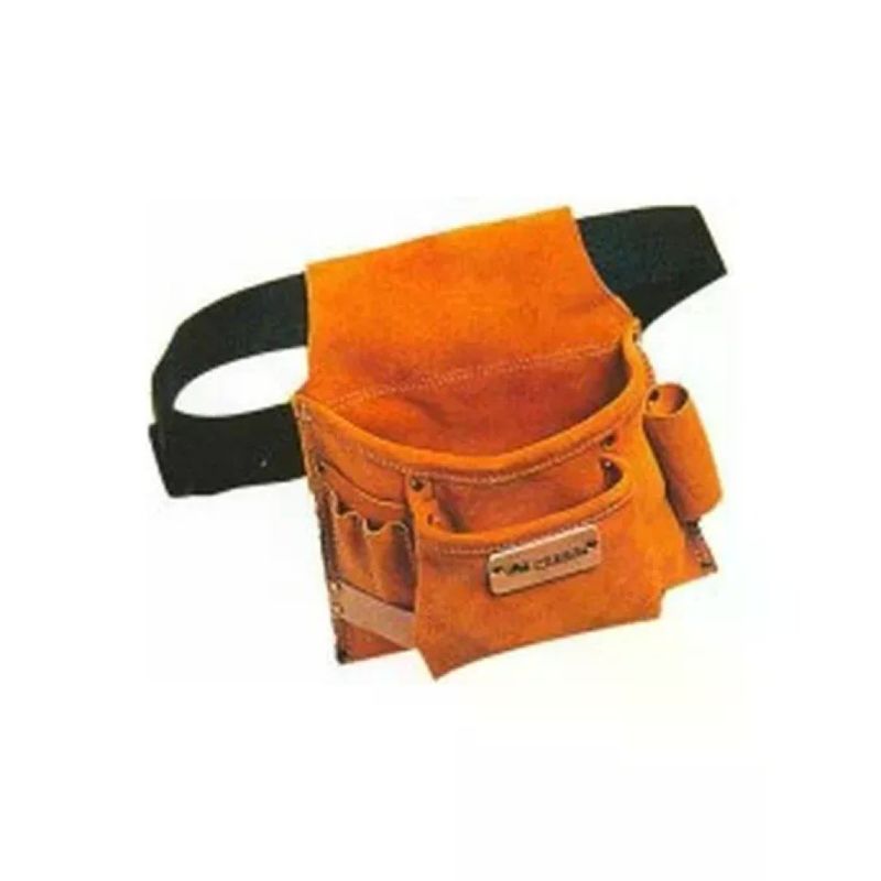 MASS DES28014 Borsa da Carpentiere in Cuoio con 2 Tasche e Cintura