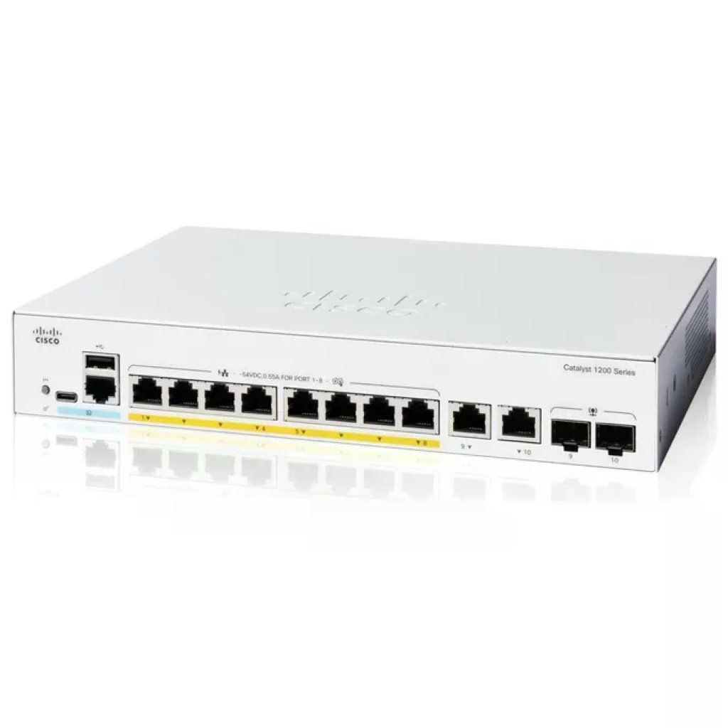 Cisco Catalyst C1200-8FP-2G Switch Gigabit PoE+ 8 porte Cisco Catalyst C1200-8FP-2G Switch Gigabit PoE+ 8 porte