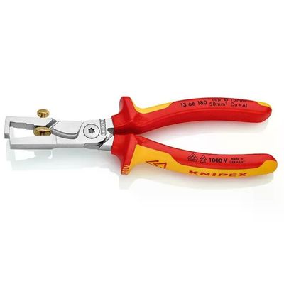 KNIPEX StriX 13 66 180 – Pinza spelacavi VDE con cesoia, 180 mm KNIPEX StriX 13 66 180 – Pinza spelacavi VDE con cesoia, 180 mm