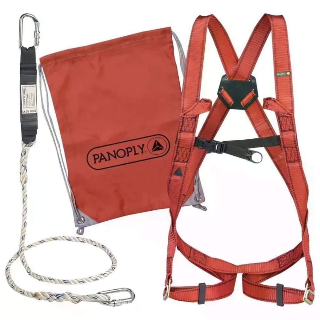 ISSALINE DeltaPlus ELARA16 Kit Anticaduta con Imbracatura, Corda e Ammortizzatore – Taglia L