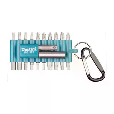 Makita P-81175 Set Punte 22 Pezzi PH PZ Torx HEX 25 mm Attacco 1-4'' con Supporto Magnetico e Moschettone Makita P-81175 Set Punte 22 Pezzi PH PZ Torx HEX 25 mm Attacco 1-4'' con Supporto Magnetico e Moschettone