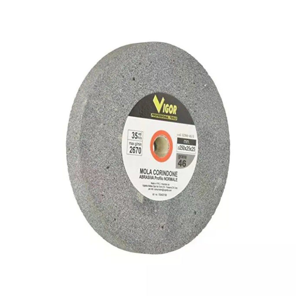 VIGOR-BLINKY Mola Abrasiva al Corindone A-96, Grana 46, 250 x 25 x 25 mm