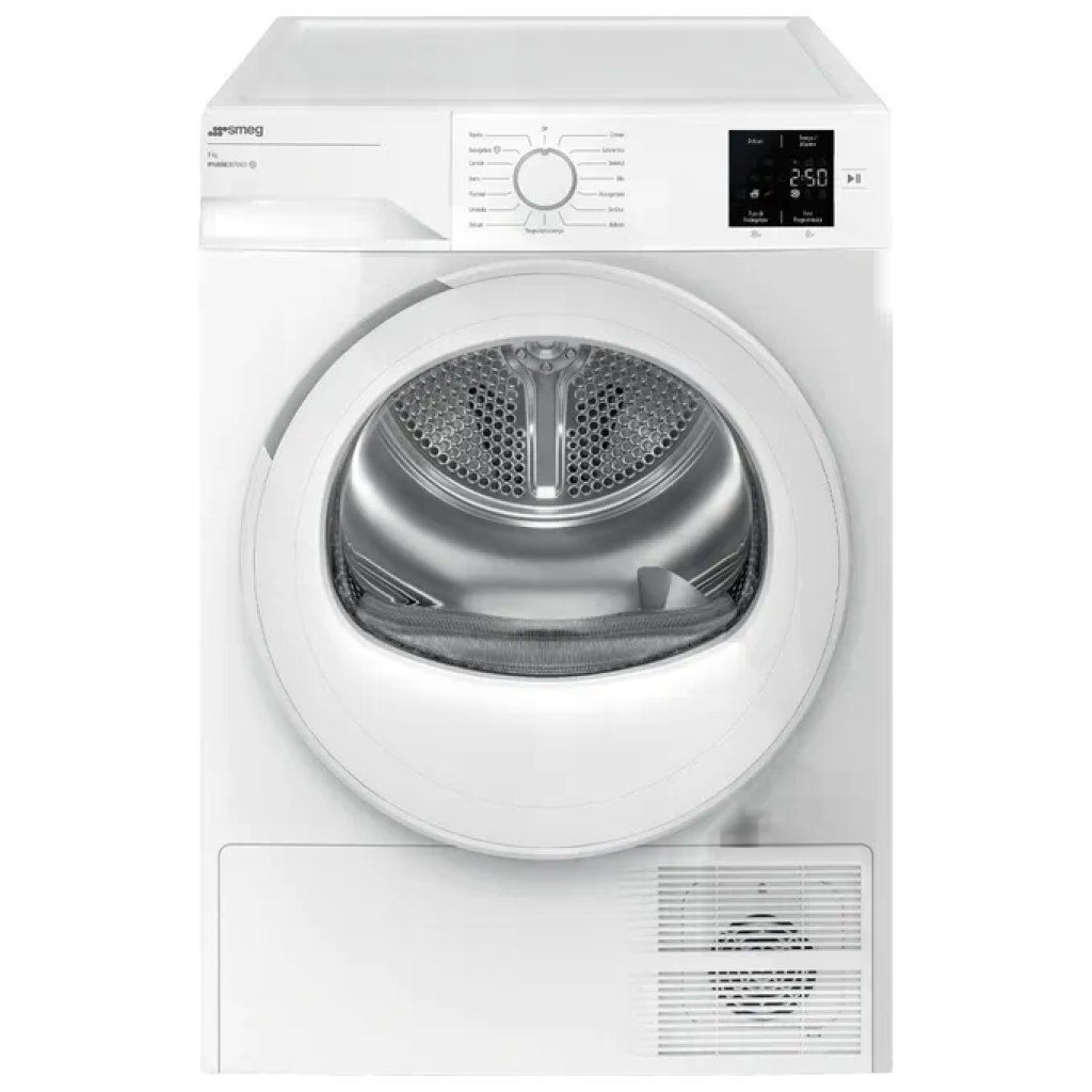 Smeg DR09EE Asciugatrice Pompa di Calore 9 Kg Classe E 15 Programmi Sensore Umidita' Antipiega (84.6x59 Smeg DR09EE Asciugatrice Pompa di Calore 9 Kg Classe E 15 Programmi Sensore Umidita' Antipiega (84.6x59