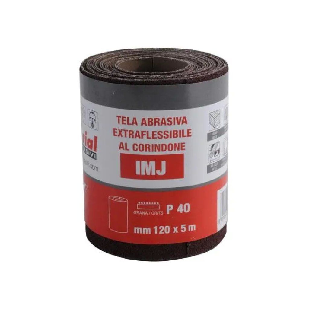 Imperial Tela Abrasiva al Corindone P40, 120 mm × 5 m Imperial Tela Abrasiva al Corindone P40, 120 mm × 5 m