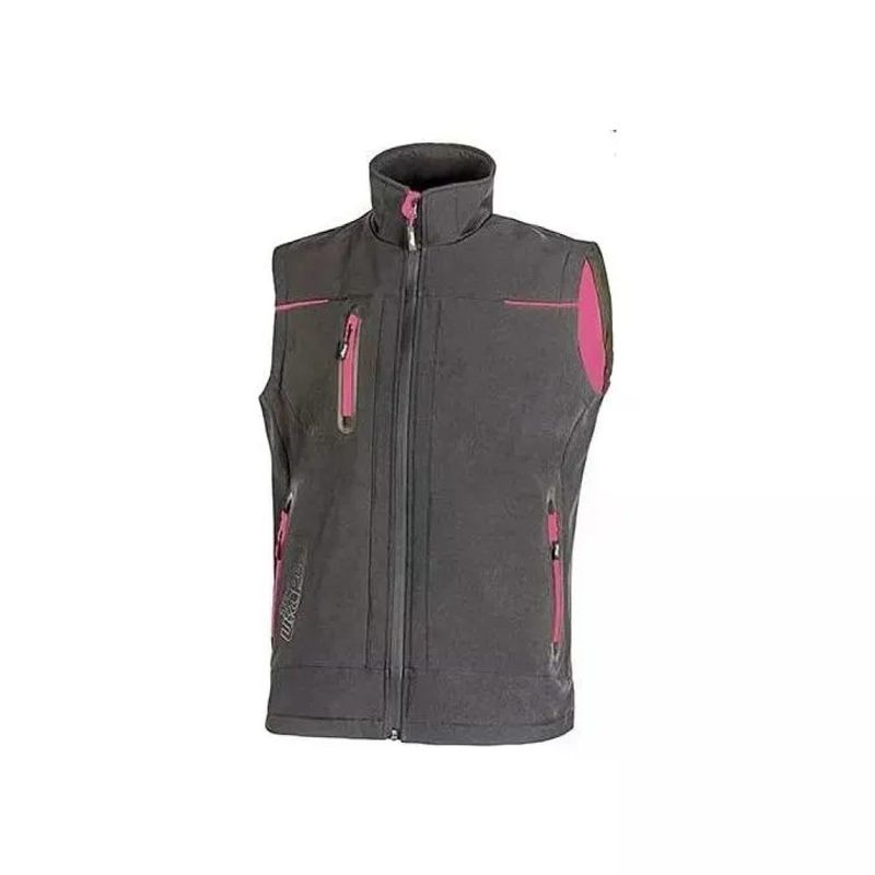 U-Power Universe Lady WFU188GF – Gilet Softshell Donna Grigio e Fucsia