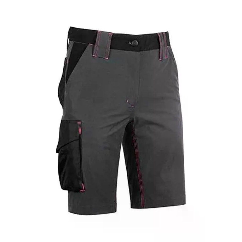 U-Power Mercury Lady FU196GF Bermuda da Lavoro Donna, Grigio e Fucsia U-Power Mercury Lady FU196GF Bermuda da Lavoro Donna, Grigio e Fucsia