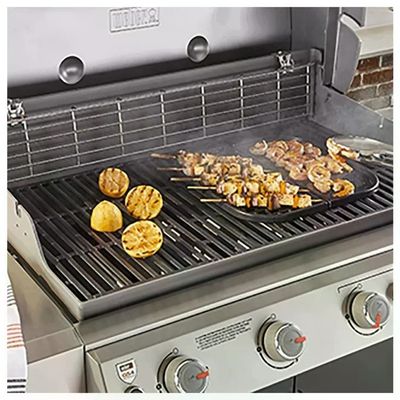 Weber 8858 Piastra e Griglia 2-in-1 in Ghisa Smaltata