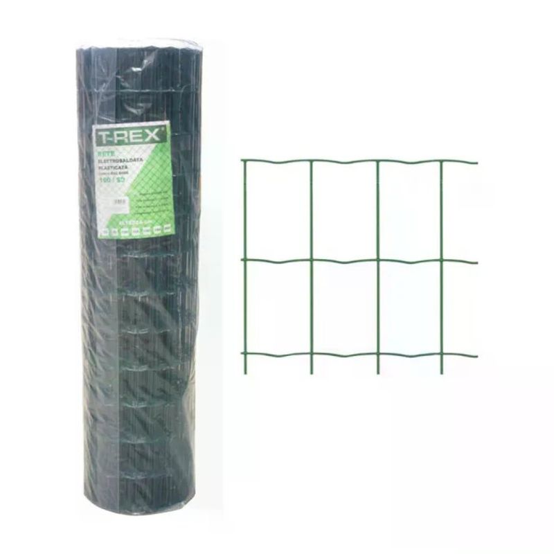 T-REX Rete elettrosaldata zincata e plasticata verde 120 cm x 10 m