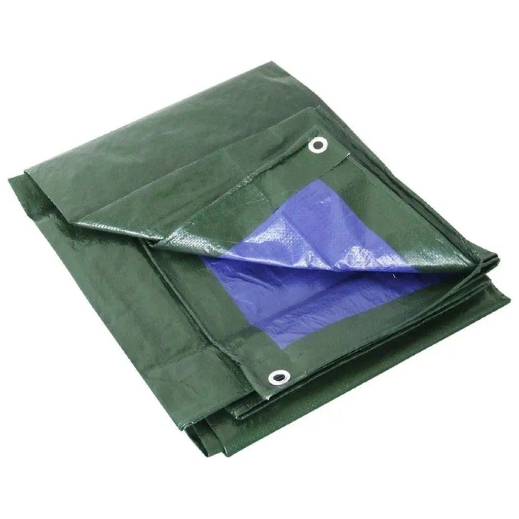 PRESTIGE Telone Impermeabile Verde Occhiellato 4 × 4 m, 100 g/m²