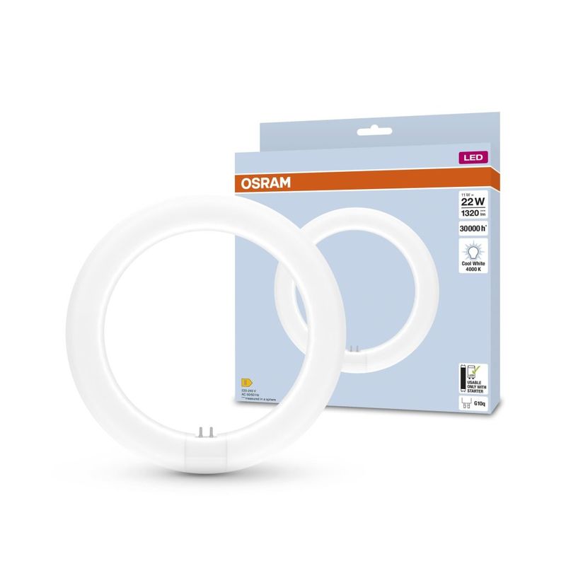 OSRAM Circolina LED T9C EM 22 W, bianco freddo 4000 K