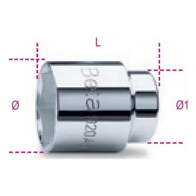 Beta 920A Bussola Esagonale Cromata 1/2″ – 27 mm