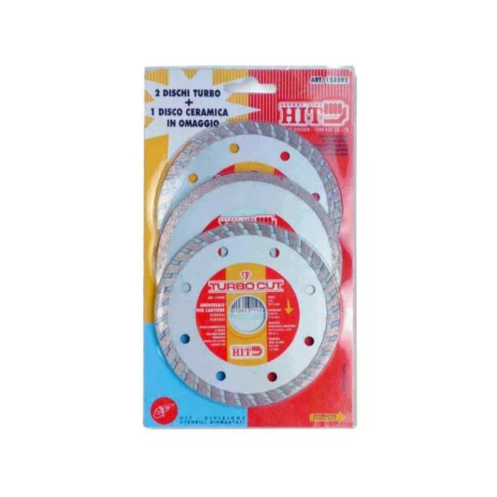 HIT Set 3 Dischi Diamantati 115 mm