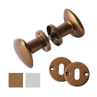 BRIALMA Ginevra Pomolo Accoppiato per Porta Interna, Alluminio Bronzato