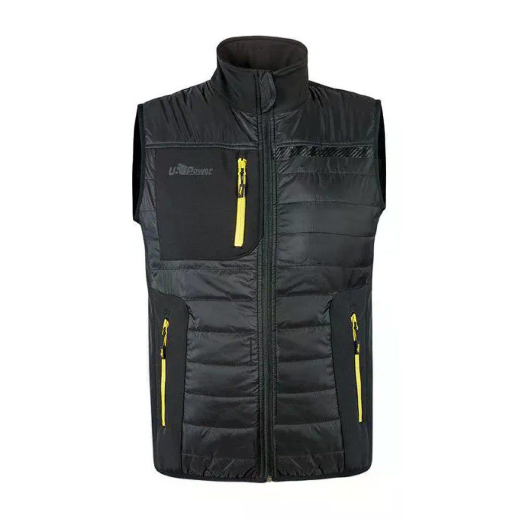 U-Power Wall FU278BC – Gilet da lavoro imbottito nero, taglia L U-Power Wall FU278BC – Gilet da lavoro imbottito nero, taglia L
