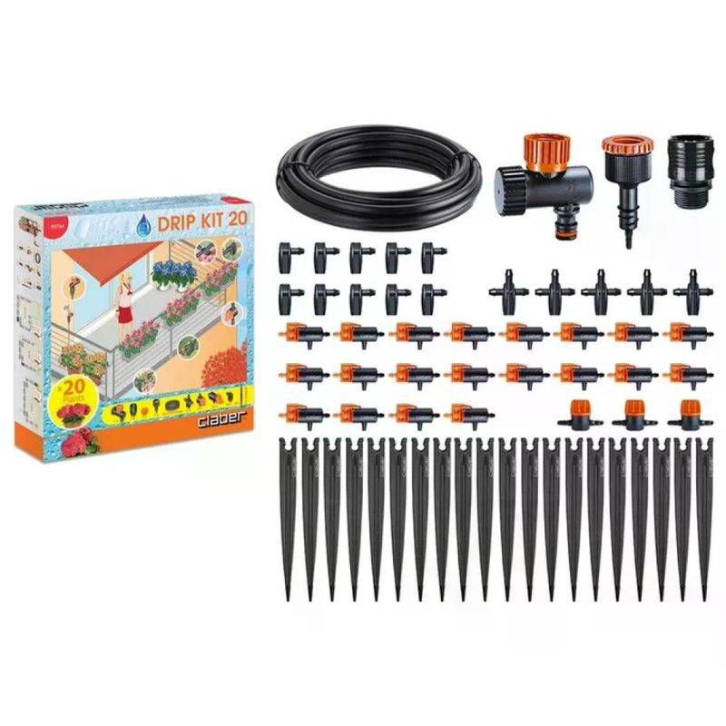 Claber Rainjet Drip 20 Vasi – Kit Irrigazione a Goccia