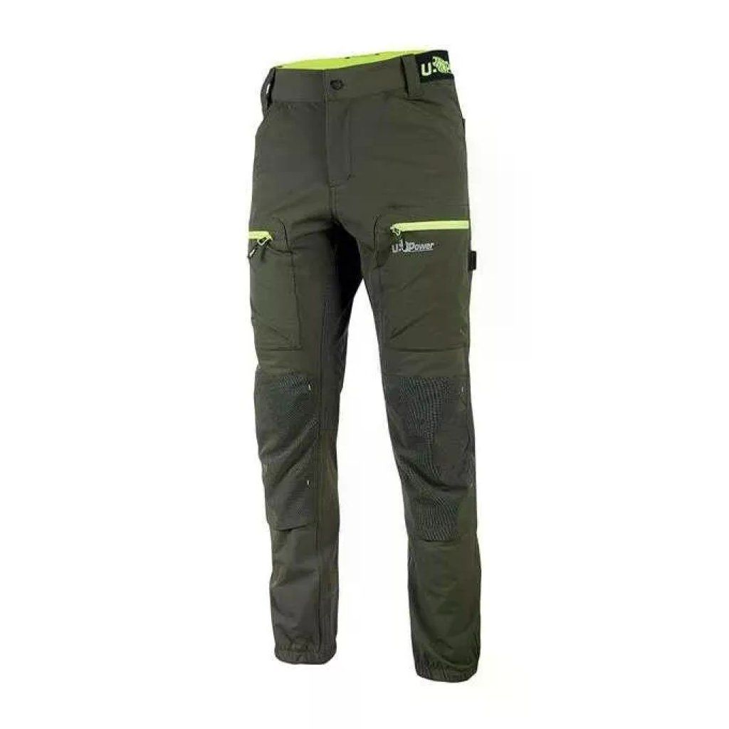 U-Power Horizon WFU267DG – Pantalone da lavoro uomo, Dark Green, XL