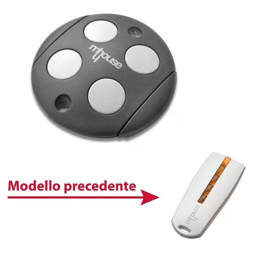 B AND B Nice Mhouse GTX4 Telecomando a 4 Canali 433,92 MHz Rolling Code Nero