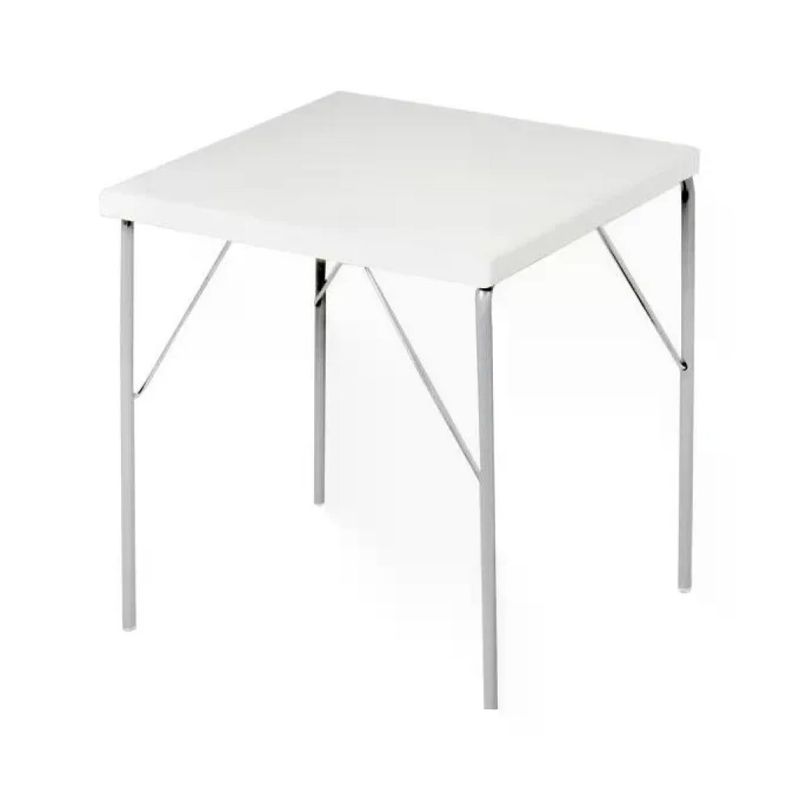METAL FAR 460BIA Tavolo Pieghevole da Campeggio Bianco, 71,5 x 54,5 x 62 cm
