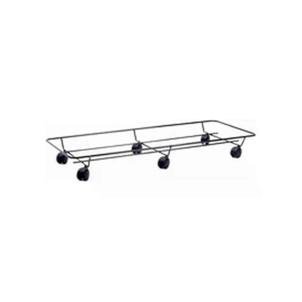 Metallurgica Buzzi BR75 Portavaso con Ruote Rettangolare in Filo d'Acciaio 6 Ruote Girevoli 75x33 cm colore Nero Metallurgica Buzzi BR75 Portavaso con Ruote Rettangolare in Filo d'Acciaio 6 Ruote Girevoli 75x33 cm colore Nero