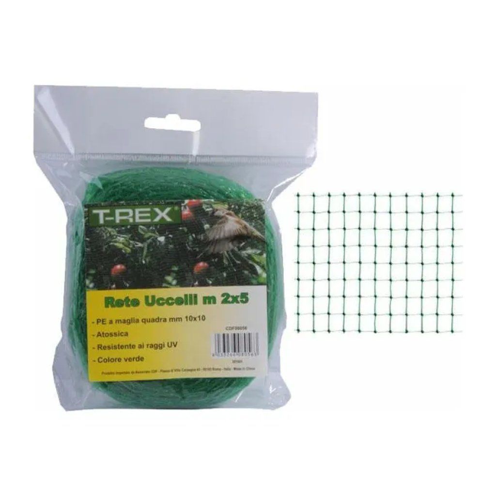 T-REX Rete antiuccelli verde 2 × 5 m, maglia 10 × 10 mm T-REX Rete antiuccelli verde 2 × 5 m, maglia 10 × 10 mm