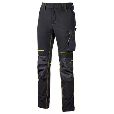 U-Power Atom PE145BC Pantalone da Lavoro Stretch Slim Fit Nero – XL
