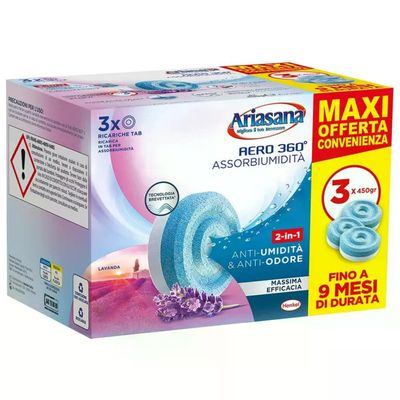 Ariasana Ricarica Assorbiumidita' Lavanda Tripack - Neutralizza Odori e Umidita' Ariasana Ricarica Assorbiumidita' Lavanda Tripack - Neutralizza Odori e Umidita'