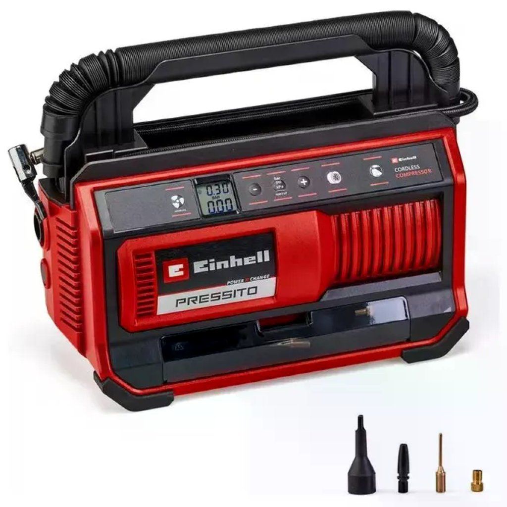 Einhell PRESSITO 18/25 4020420 Compressore a batteria 18 V, 11 bar, con display LCD