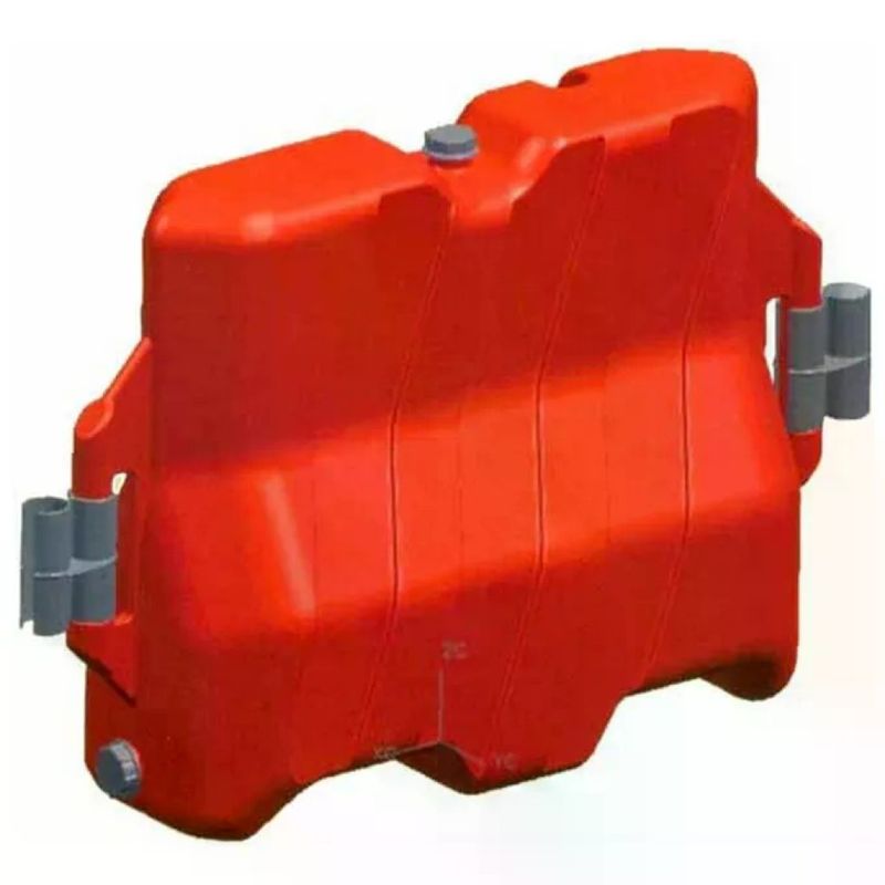 Enne Plastica Barriera Protettiva Rossa Zavorrabile in HDPE 113 × 40 × 75 cm