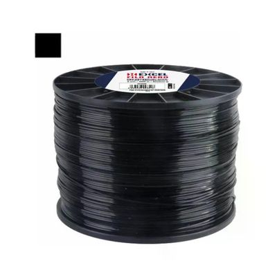 EXCEL 09851 Filo Nylon Quadro Pro per Decespugliatore, 3 mm × 1000 m, Nero