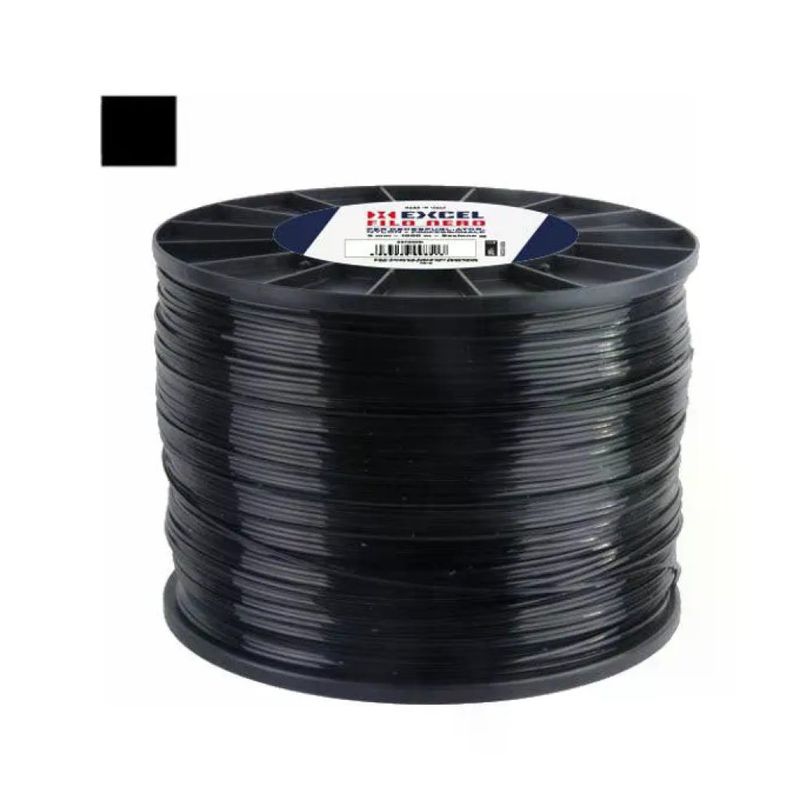 EXCEL 09851 Filo Nylon Quadro Pro per Decespugliatore, 3 mm × 1000 m, Nero EXCEL 09851 Filo Nylon Quadro Pro per Decespugliatore, 3 mm × 1000 m, Nero