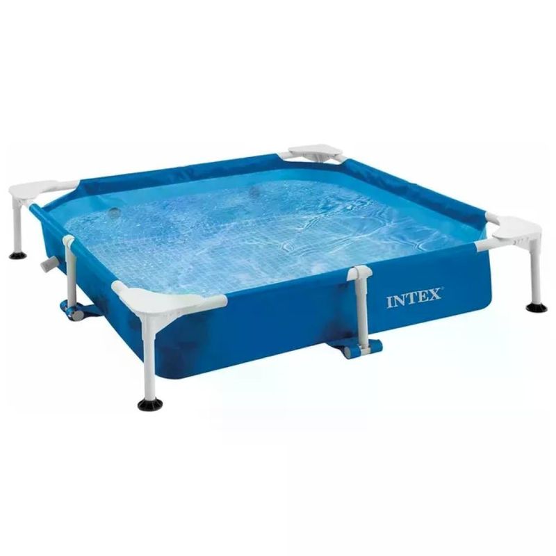 Intex 48402NP Piscina Quadrata per Cani 152 x 152 x 30 cm con Pompa Filtro
