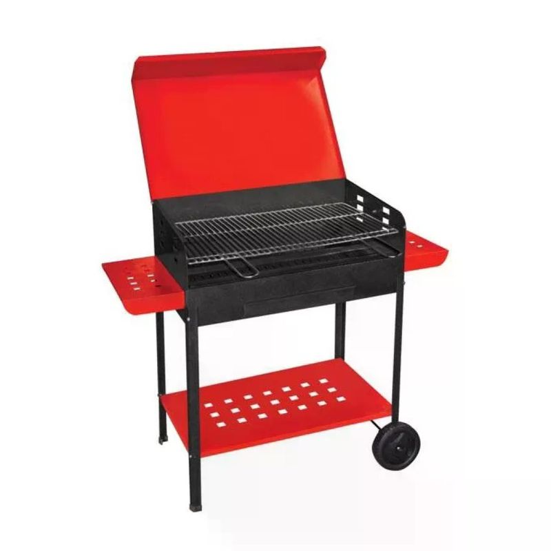MILLE Artigian Ferro Barbecue a Carbonella Nero con Ruote MILLE Artigian Ferro Barbecue a Carbonella Nero con Ruote