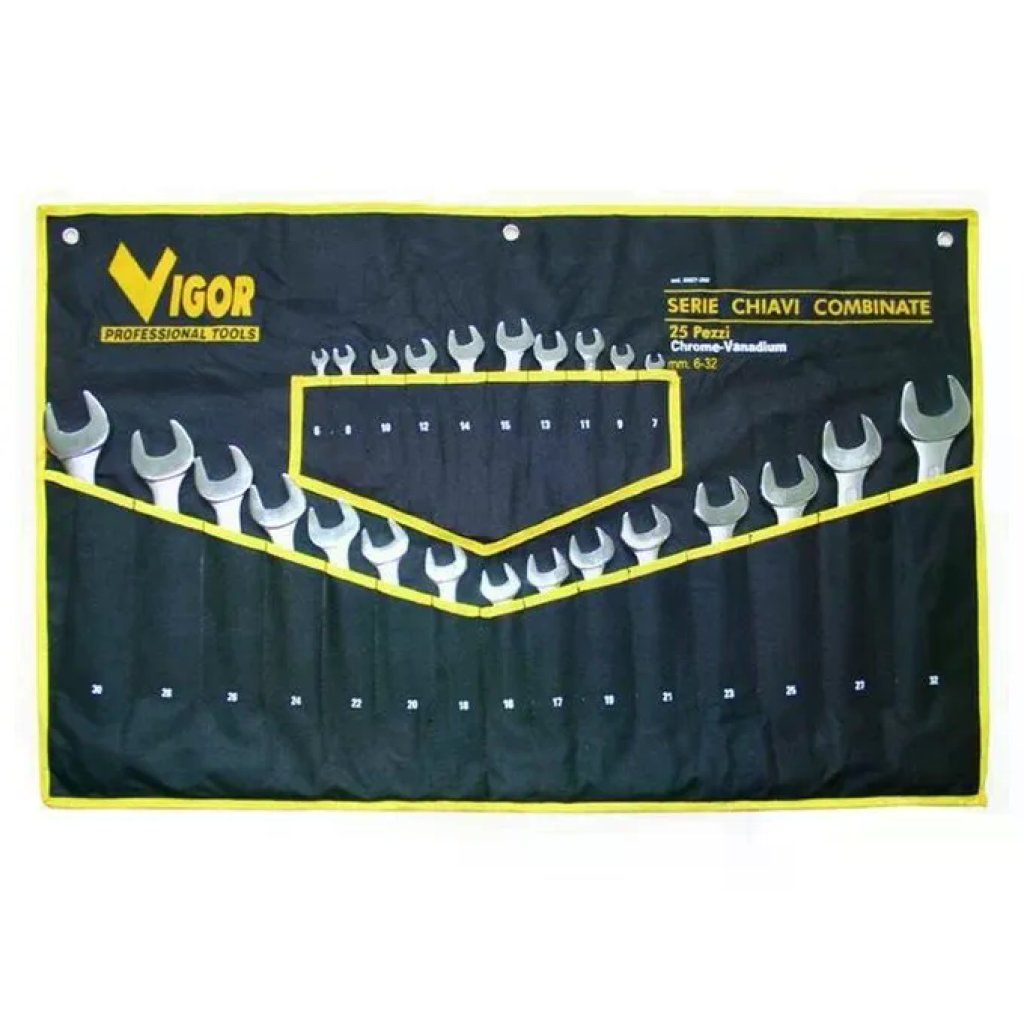 VIGOR-BLINKY Vigor 35827-25 Set da 25 Chiavi Combinate 6-32 mm
