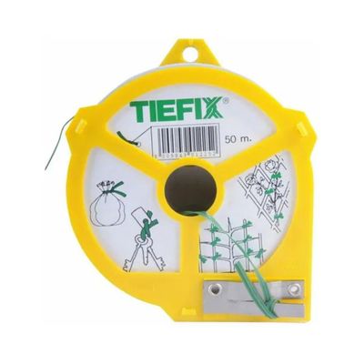 TIEFIX Piattina Animata Verde in PVC, 50 m, con Taglierina