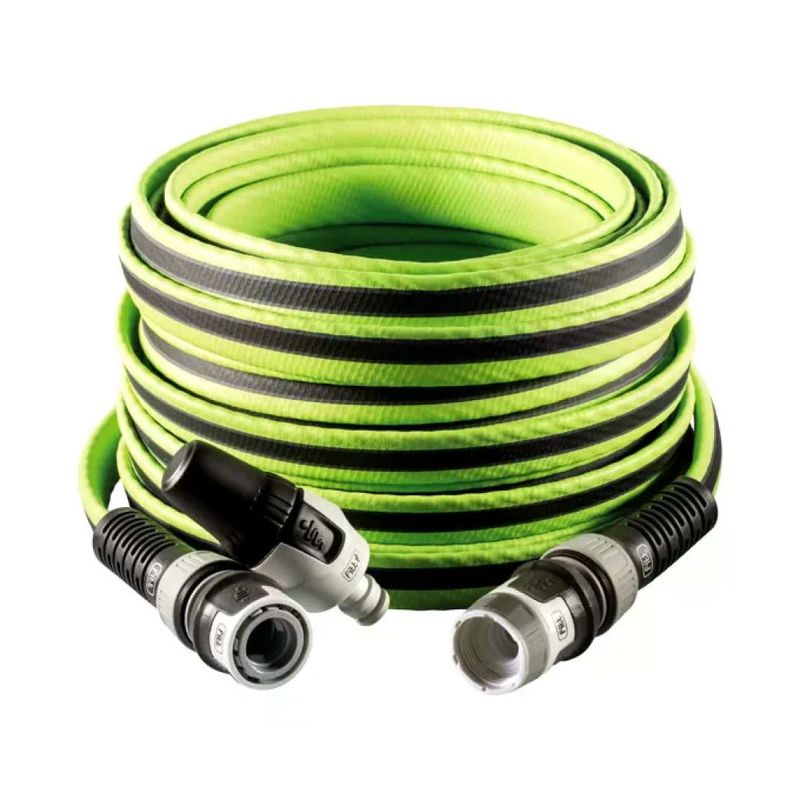 FITT FORCE Tubo per irrigazione 15 m con lancia, 1/2″, grigio e lime