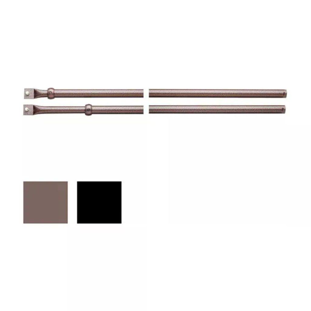 Mottura 93140 – Set 2 aste telescopiche nere per serratura triplice, 18 mm, 152–270 cm