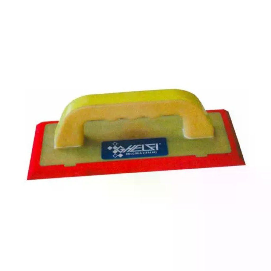 GHELFI 106 Frattone per Piastrelle con Base in Gomma Morbida, 11 × 25 cm, Rosso