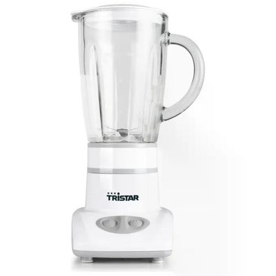 Tristar BL-4431 Frullatore 0,45 L 180 W brocca in vetro lame acciaio inox 2 velocita' colore Bianco