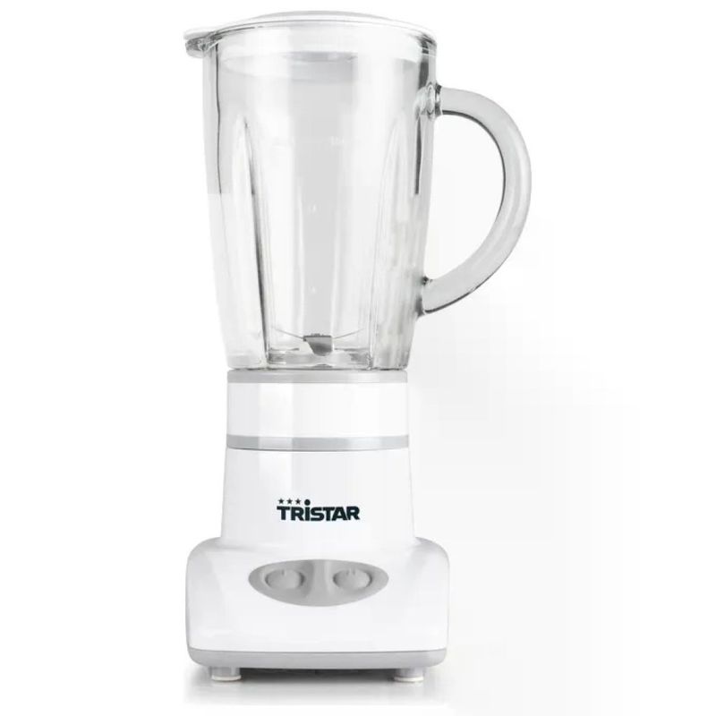 Tristar BL-4431 Frullatore 0,45 L 180 W brocca in vetro lame acciaio inox 2 velocita' colore Bianco
