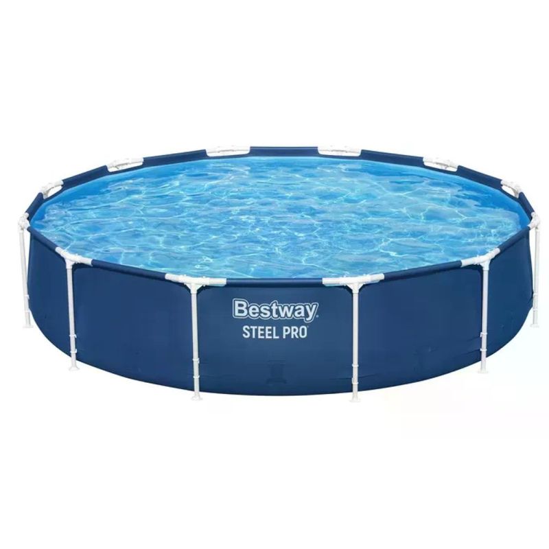 Bestway Steel Pro 56706 Piscina Fuori Terra Rotonda 366 x 76 cm, 6473 L, Blu