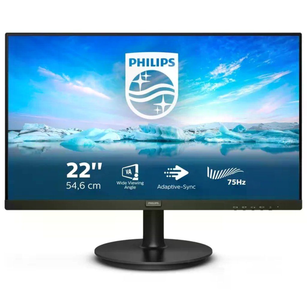 Philips 222V8LA-00 V Line Monitor PC 21.5'' Full HD 1920x1080 VA LCD 75 Hz Adaptive Sync Flicker