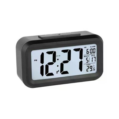 Lowell Orologio Digitale da Tavolo con Sveglia Nero