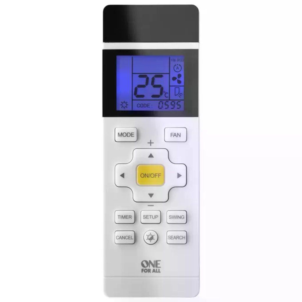 One For All URC1035 Telecomando Universale per Condizionatori Display LCD Retroilluminato IR Wireless 10 m