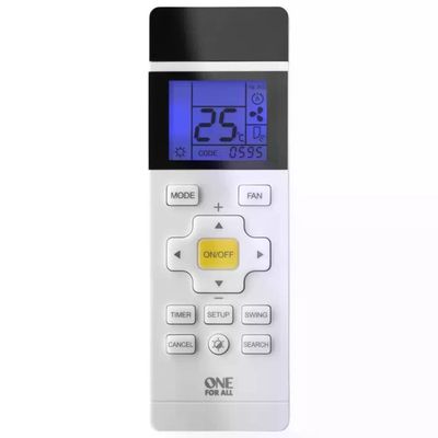 One For All URC1035 Telecomando Universale per Condizionatori Display LCD Retroilluminato IR Wireless 10 m One For All URC1035 Telecomando Universale per Condizionatori Display LCD Retroilluminato IR Wireless 10 m
