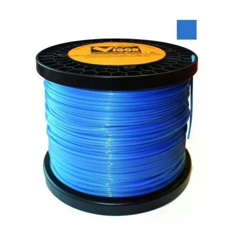 VIGOR-BLINKY Filo per Decespugliatore Blu Quadro 3 mm – Rotolo da 200 m