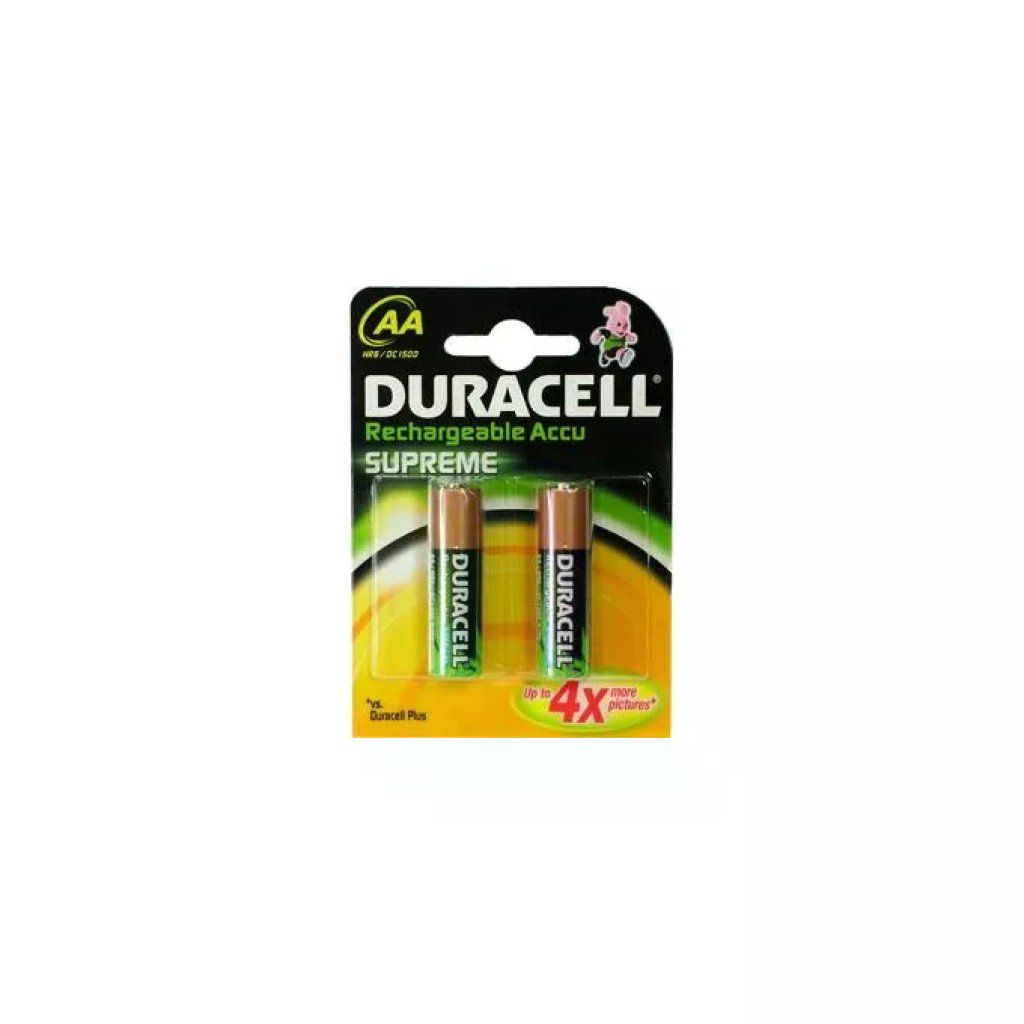 Duracell Supreme – 2 batterie ricaricabili AA NiMH 2450 mAh