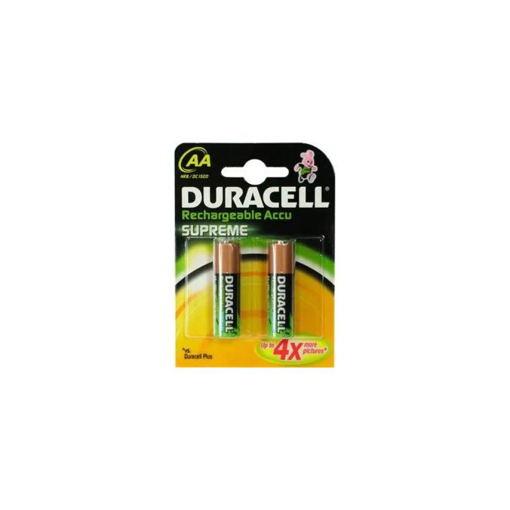 Duracell Supreme Batterie Ricaricabili AA NiMH 2450 mAh – Blister da 2 Duracell Supreme Batterie Ricaricabili AA NiMH 2450 mAh – Blister da 2
