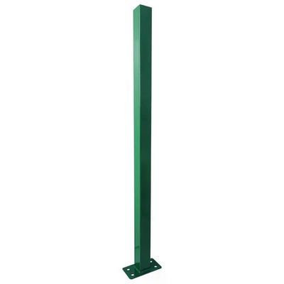 Vigor Paletto quadro per recinzione con piastra, 50×50 mm, H 230 cm, verde RAL 6005