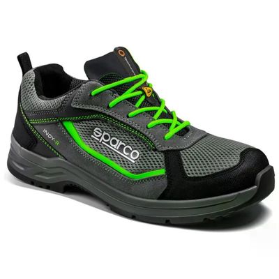 Sparco Indy-R Sonoma S1P ESD – Scarpe antinfortunistiche grigio e verde fluo