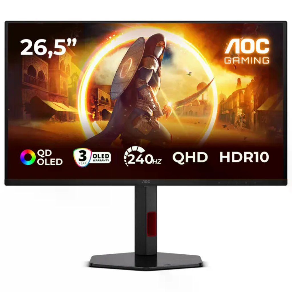 Aoc Monitor Gaming Qhd 27'' Qd-Oled 240Hz Nero Rosso G4 Q27G4ZDR Aoc Monitor Gaming Qhd 27'' Qd-Oled 240Hz Nero Rosso G4 Q27G4ZDR